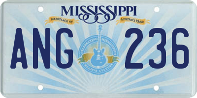 MS license plate ANG236