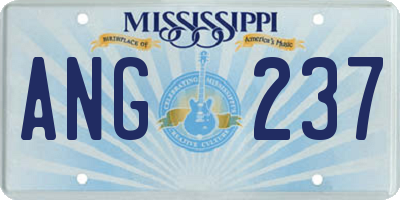 MS license plate ANG237