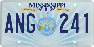 MS license plate ANG241