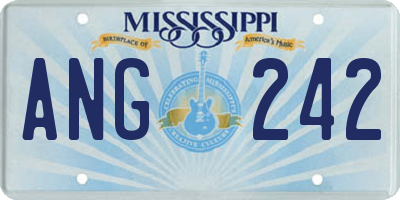 MS license plate ANG242