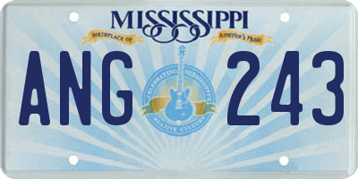 MS license plate ANG243