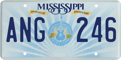 MS license plate ANG246