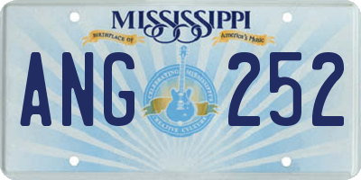 MS license plate ANG252