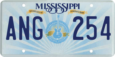 MS license plate ANG254