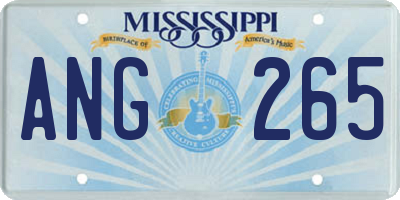 MS license plate ANG265