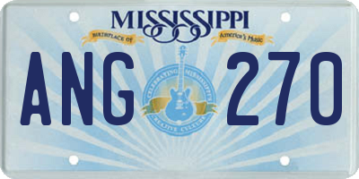 MS license plate ANG270