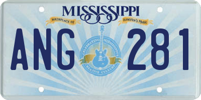 MS license plate ANG281