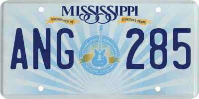 MS license plate ANG285