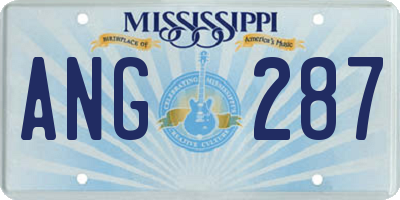 MS license plate ANG287