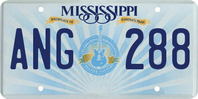 MS license plate ANG288