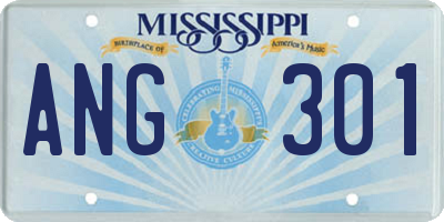 MS license plate ANG301