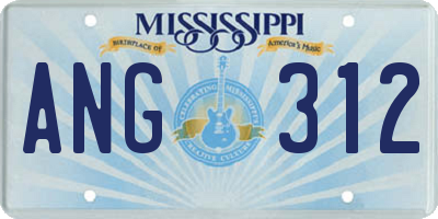 MS license plate ANG312