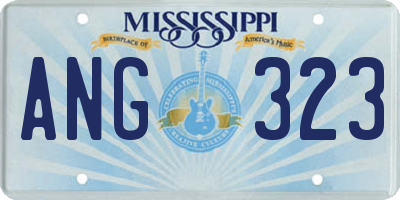 MS license plate ANG323