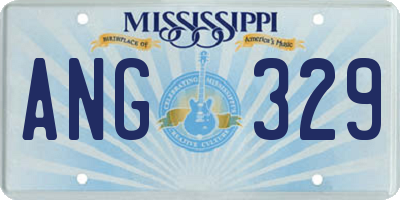 MS license plate ANG329