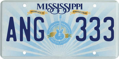 MS license plate ANG333