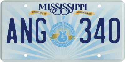 MS license plate ANG340