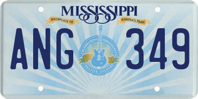 MS license plate ANG349