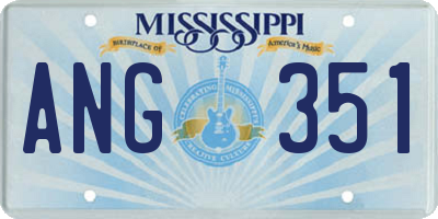 MS license plate ANG351