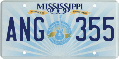 MS license plate ANG355