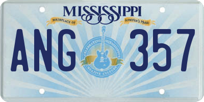 MS license plate ANG357
