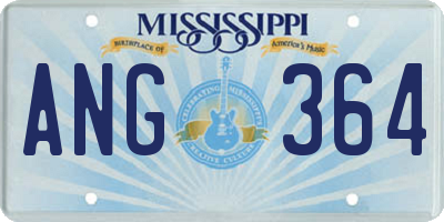 MS license plate ANG364