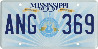 MS license plate ANG369