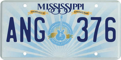 MS license plate ANG376
