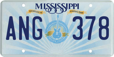 MS license plate ANG378