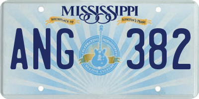 MS license plate ANG382