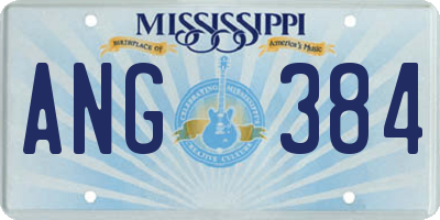 MS license plate ANG384