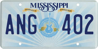MS license plate ANG402