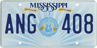 MS license plate ANG408