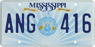 MS license plate ANG416
