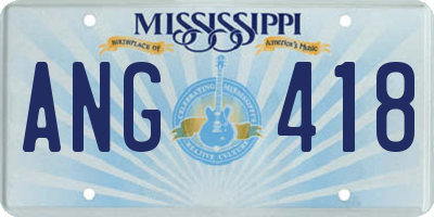 MS license plate ANG418