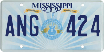 MS license plate ANG424