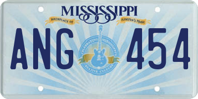 MS license plate ANG454