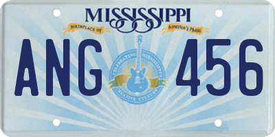MS license plate ANG456