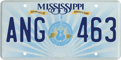 MS license plate ANG463