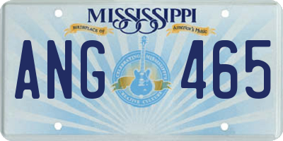 MS license plate ANG465