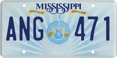 MS license plate ANG471