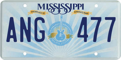 MS license plate ANG477