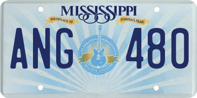 MS license plate ANG480