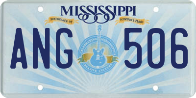 MS license plate ANG506