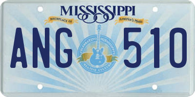 MS license plate ANG510