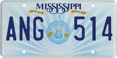 MS license plate ANG514