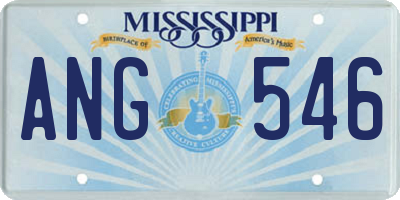 MS license plate ANG546
