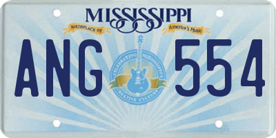 MS license plate ANG554