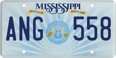 MS license plate ANG558