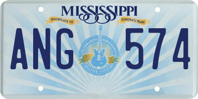 MS license plate ANG574