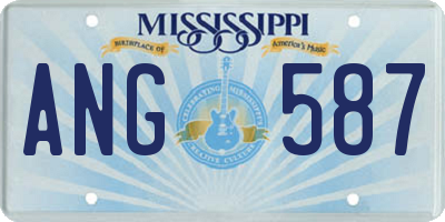 MS license plate ANG587